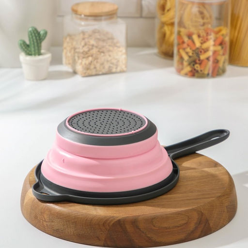 Дуршлаг складной Доляна Волна, d=20 см, цвет сиреневый  фото 3