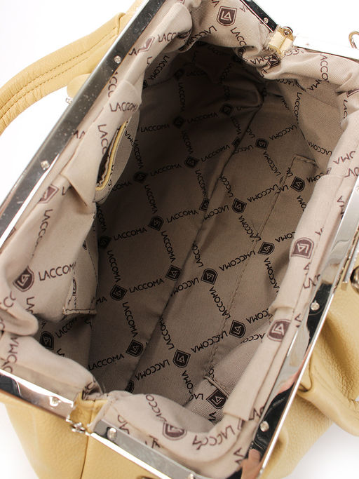 LACCOMA сумка Аурора-Y2005-желто-бежевый эко кожа хлопок фото 5