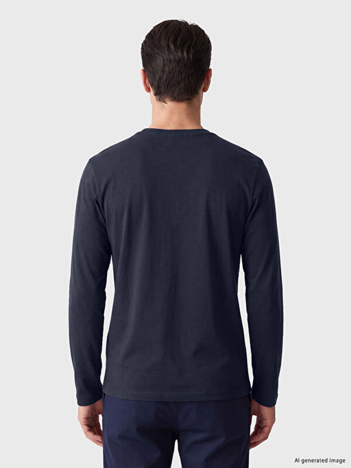Bisiklet Yaka Bask?l? Erkek Sweatshirt - Waikiki фото 3
