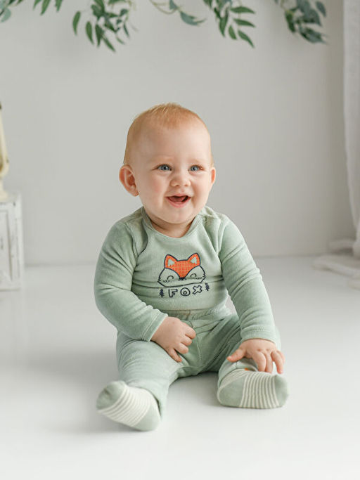 Beli Lastikli Kadife Erkek Bebek Pijama Alt 2li - Waikiki фото 3