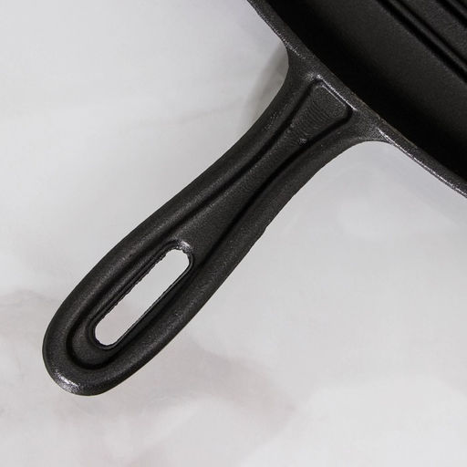 Сковорода-гриль «Гриль глубокий», 28×26×4.5 см, 2 слива, индукция, чугун, чёрная