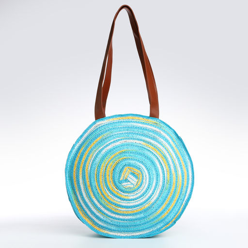 Сумка пляжная на молнии, цвет голубой - Simaland фото 3