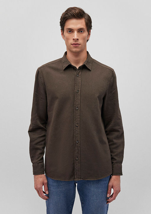 Kahverengi Gomlek - Mavi фото 3