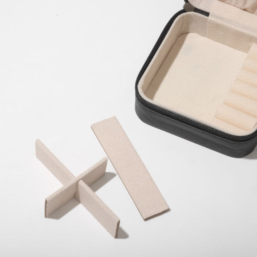 Шкатулка для украшений, 10.5×10.5×5 см, чёрная