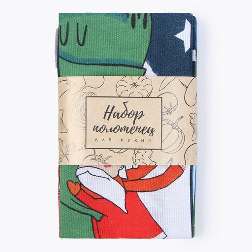 Набор полотенец Доляна Крепких объятий 28х46 см - 2 шт, 100% хл, рогожка 164 г/м2  фото 12