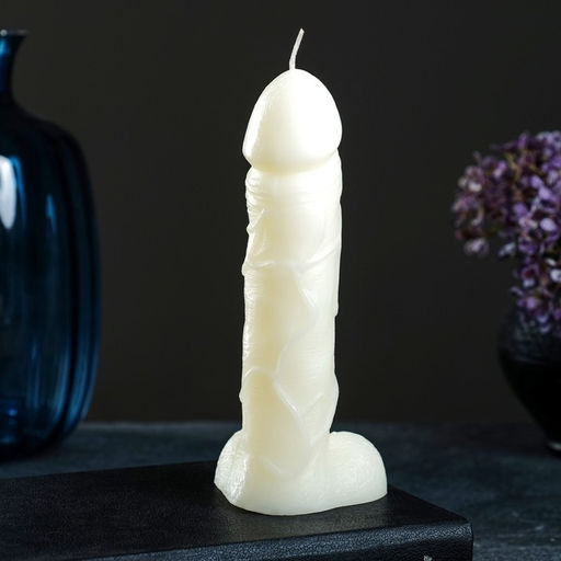 Цена за 3 шт. Фигурная свеча "Фаворит" молочная 16см