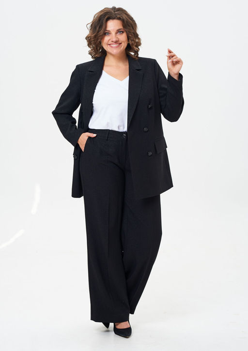 Костюм БелЭльСтиль 848/601 черный с блеском фото 3