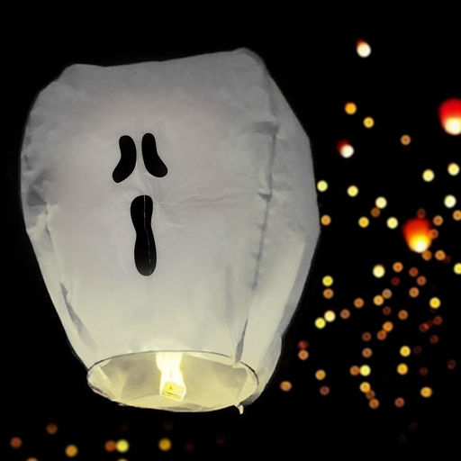 Фонарик желаний Привидение, форма купол, белый - Страна карнавалия фото 2