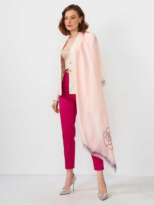 Большой, мягкий, тонкий и очень нежный двусторонний палантин с рисунком - Tantino фото 6