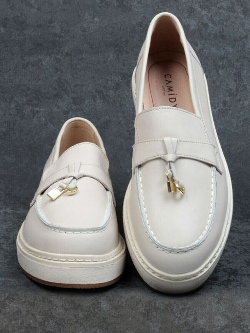 03-5061-3 BEIGE Лоферы женские (натуральная кожа)