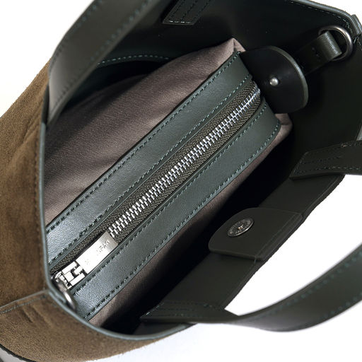 Женская сумка, замша/кожа, MIRONPAN 521215 Темно-зеленый