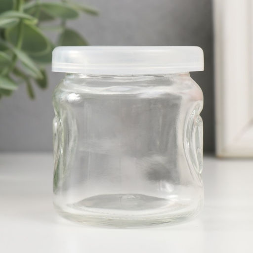 Банка для свечей с крышкой «Сердечко», стекло, прозрачная, 100 мл, 6×6×6.8 см