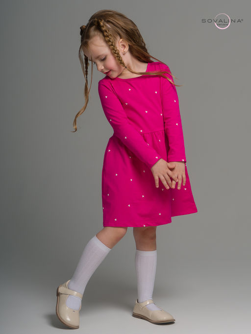 Платье Эля сердечки барби - Sovalina фото 15