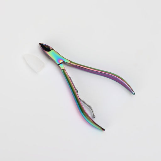 Кусачки маникюрные для кутикулы, 9.5 см, длина лезвия-10 мм, цвет хамелеон