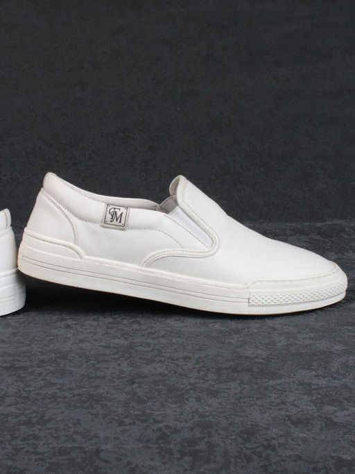 03-A69870-11-2 WHITE Полуботинки спортивные мужские (натуральная кожа)