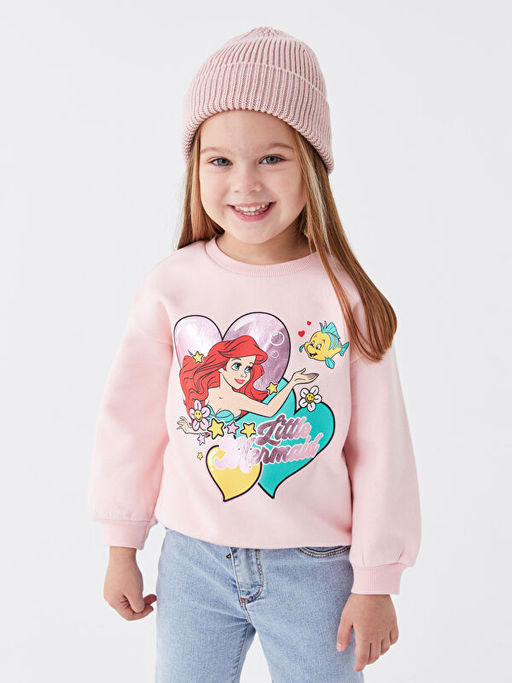 Bisiklet Yaka Uzun Kollu Disney Bask?l? K?z Bebek Sweatshirt - Waikiki фото 3