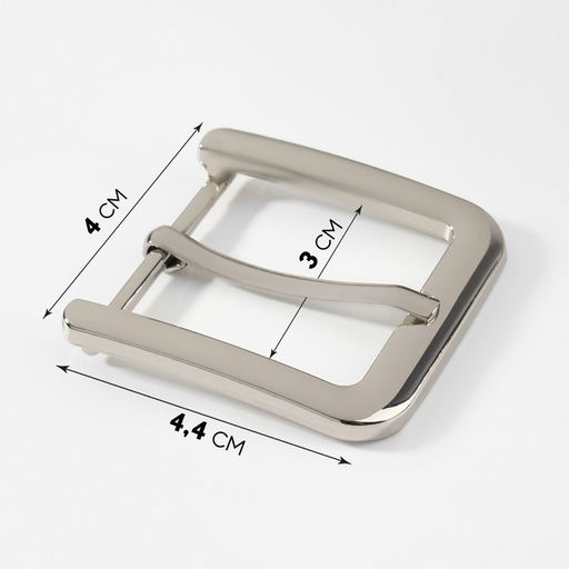 Цена за 2 шт. Пряжка для ремня, 4×4.4 см, 30 мм, цвет серебряный