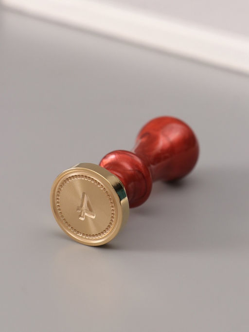 Печать для сургуча с пластиковой ручкой «Классика цифра 4», 2.5×2.5×6.3 см