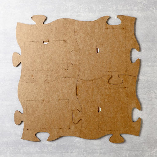 Фоторамка - коллаж пазл из 4 фрагментов 25?25 см Люблю тебя, ХДФ