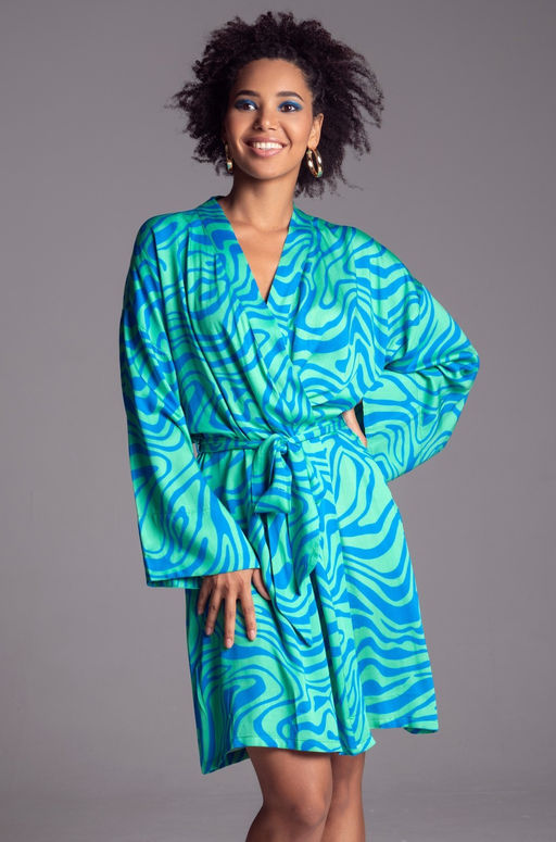 Короткий запашной халат Mia-Amore  фото 3