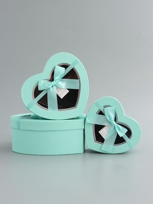 Набор коробок 3 в 1 сердца 22 х 20 х 9;  18.5 х 17 х 7.5; 1 6 х 14 х 6 см