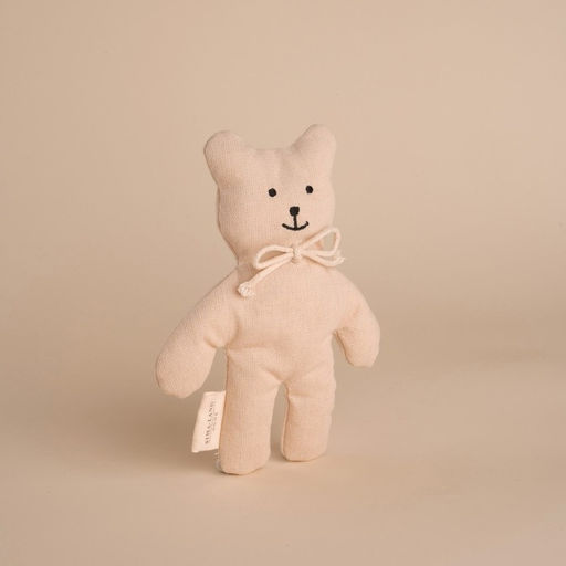 Мягкая игрушка «Мишка», с бантиком, 17 см, цвет бежевый