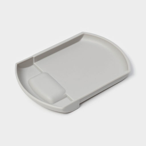 Ёршик для унитаза SAVANNA, настенный, силиконовый, с ёмкостью для моющего средства, 10.5×10.5×41 см, белый