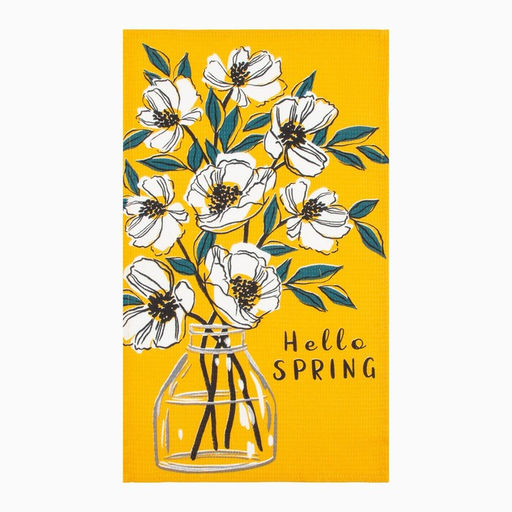 Набор кухонных полотенец Доляна Hello spring, 35?60 см -4 шт., 100% хлопок, вафля 160 г/м?