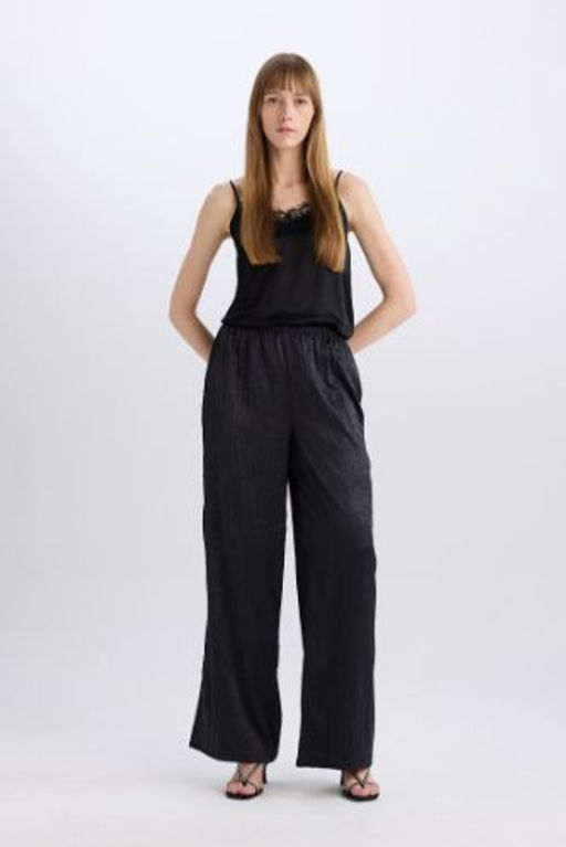 Wide Leg Cepli Yuksek Bel Genis Paca Uzun Boy Kras Pantolon