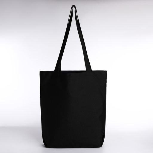 Сумка шопер Цветы, 40х12х38, цвет черный - Nazamok фото 4