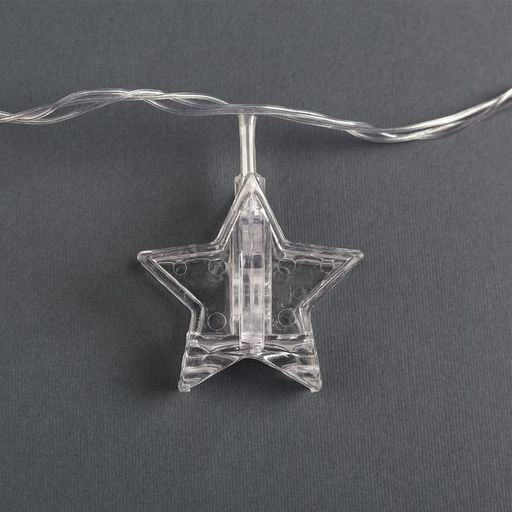 Гирлянда Нить 4.5 м с насадками Прищепки-звёзды, IP20, прозрачная нить, 20 LED, свечение мульти (RG/RB), мигание, 220 В - Luazon lighting фото 4