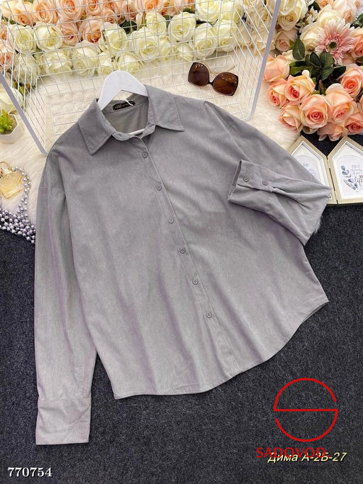 Женская вельветовая рубашка - Bruno фото 5