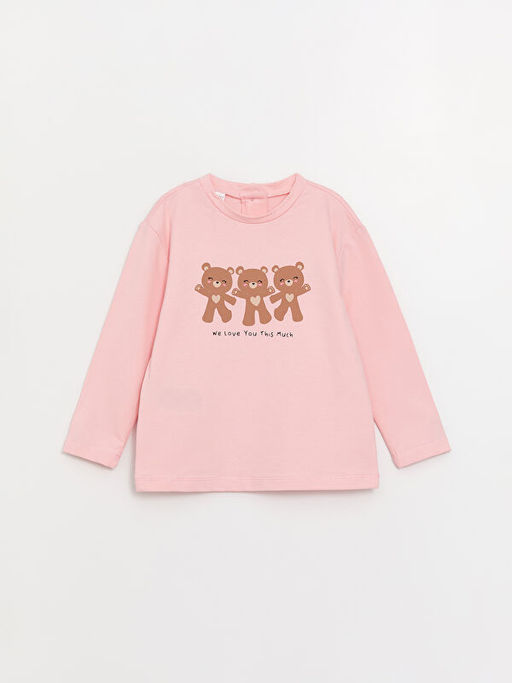 Bisiklet Yaka Uzun Kollu K?z Bebek Ti??rt 2li - Waikiki фото 2