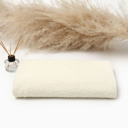 Полотенце махровое «Экономь и Я», 50×90 см, хлопок 100%, молочное