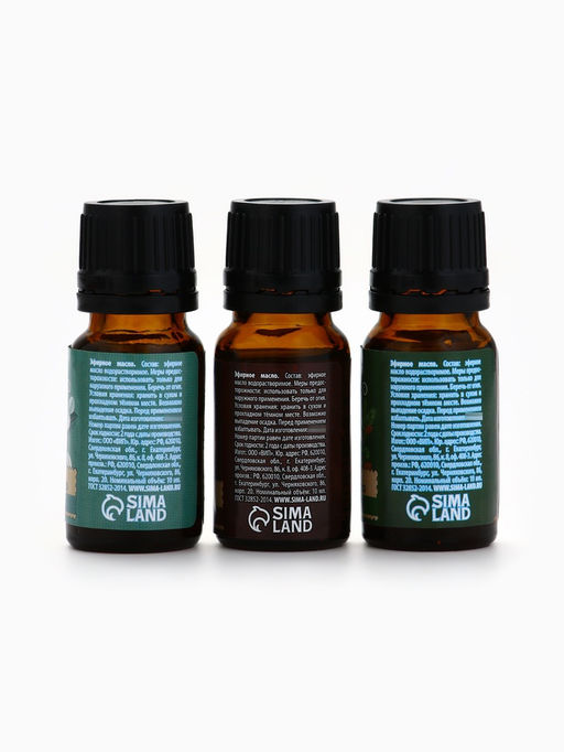 Эфирное масло, набор 3 шт. × 10 мл, Банный Дух