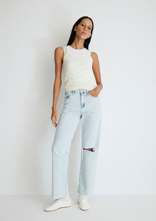 Barcelona Kolej Buz Mavi Jean Pantolon