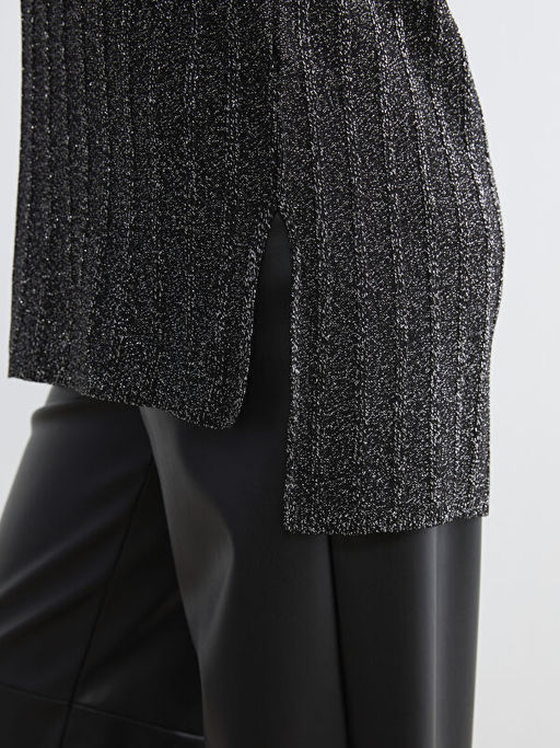 Yar?m Bal?k?? Yaka Kad?n Triko Tunik