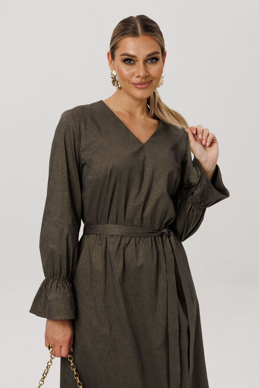 Платье ANELLI 1745 золотые струны  фото 3