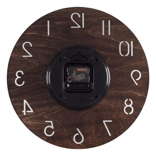 Часы настенные, интерьерные, бесшумные, d-35 см, дерево, открытые