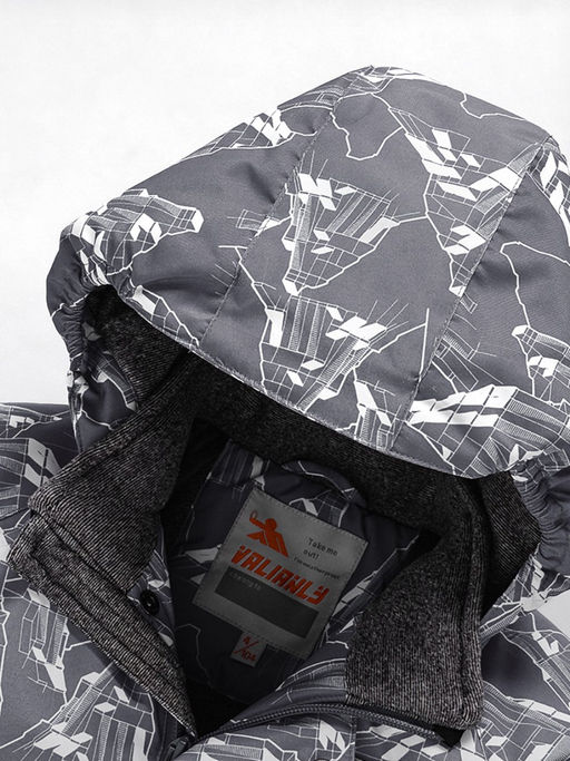 Горнолыжный костюм Valianly детский для мальчика серого цвета 9205Sr  фото 6