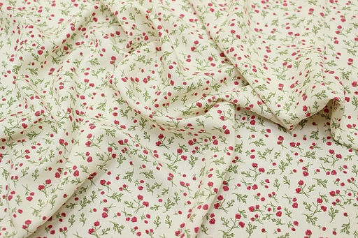 Штапель Ангелия-бордовые цветочки, ш.1.45м, вискоза-100%, 105гр/м.кв - Купава фото 14