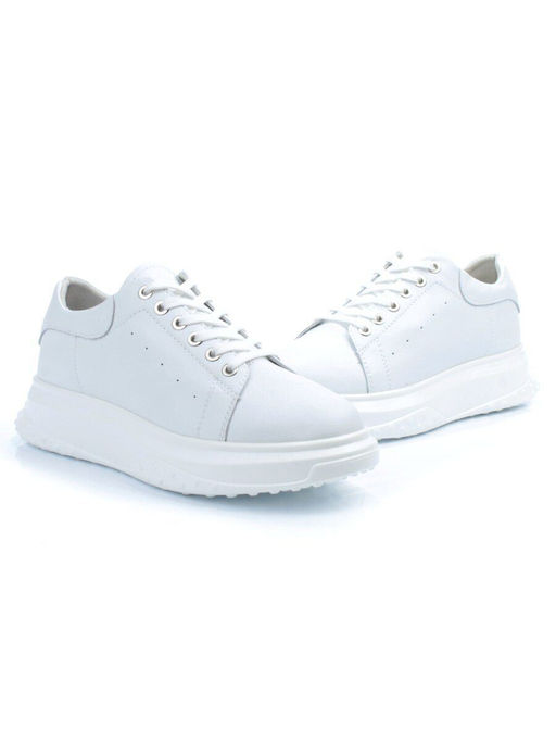 03-PDD136-1 WHITE Полуботинки спортивные женские (натуральная кожа) - No name фото 11