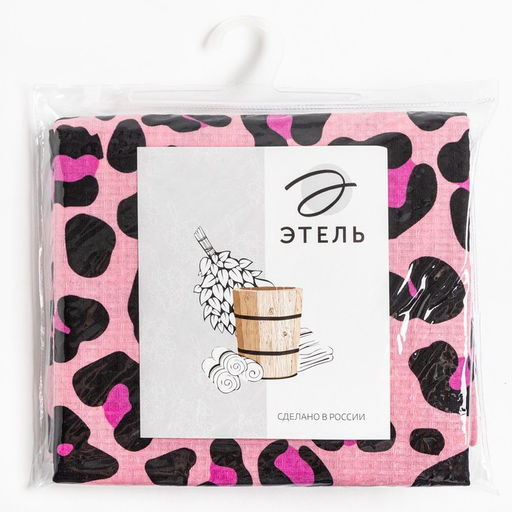 Полотенце Leopard 80х150 см, 100% хлопок, вафельное полотно, 160гр/м2 - Этель фото 4