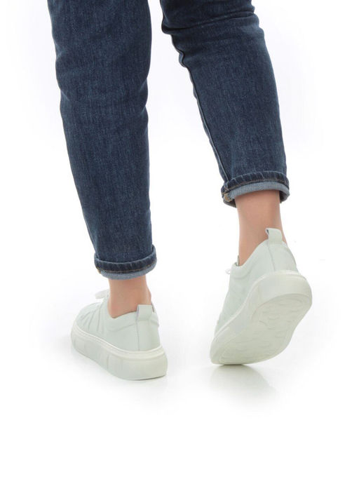 05-PDL255-6 LT. GREEN Кроссовки женские (натуральная кожа) - Фабричный китай фото 3