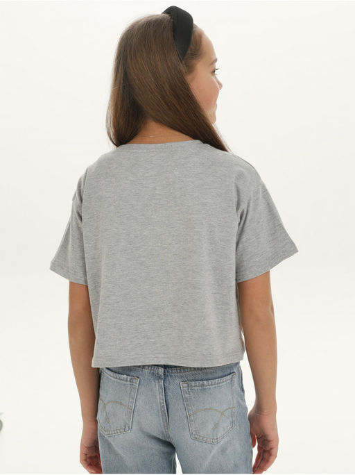 Футболка Бьюти серый Девочка - София фото 9