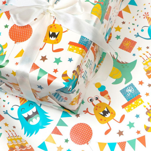 Цена за 3 шт. Бумага упаковочная глянцевая «Динозаврик», 70×100 см, 1 шт.