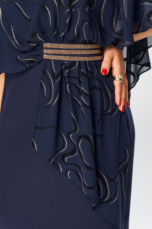 Платье Romanovich Style 1-2371 синий флок