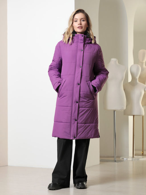 25422 Пальто лиловый - Dizzyway фото 8