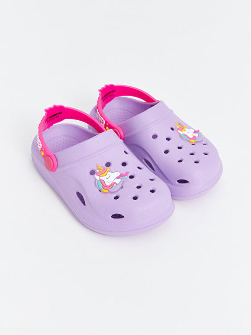 Ananas Bask?l? K?z ?ocuk Plaj Sandaleti