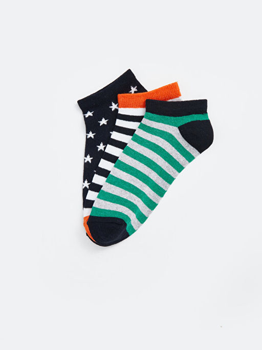 ?izgili Erkek ?ocuk Patik ?orap 3l? - Waikiki фото 2